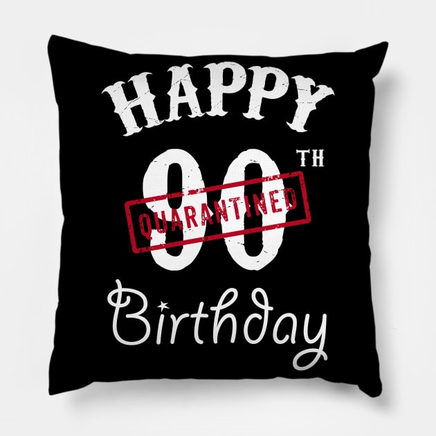 Happy 90th Quarantined Birthday Pillow by kai_art_studios