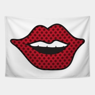 Pop Art Red Lips Tapestry