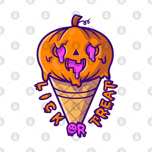 Ice Cream Pumpkin Halloween - Funny by Ravensdesign