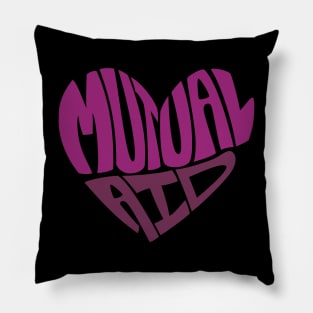 Mutual Aid Heart — Purples Pillow