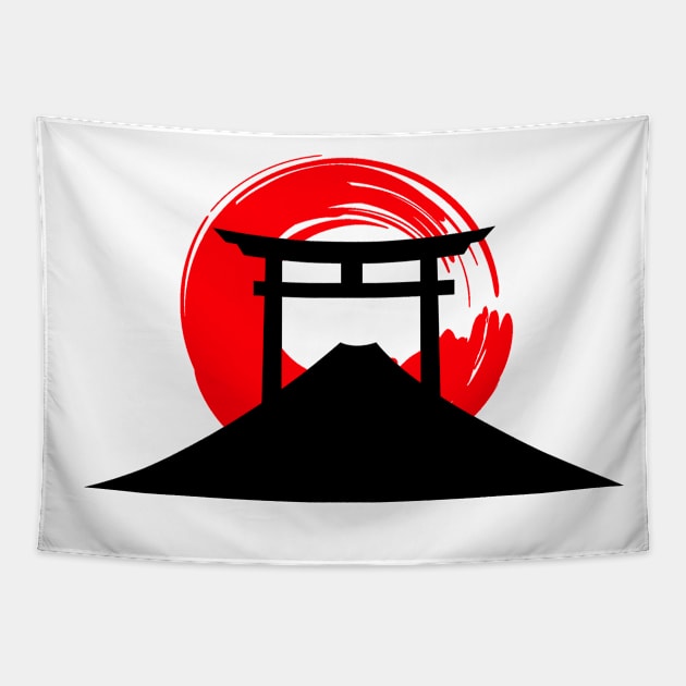 Fuji Sama, Japanese Artwork, Otaku Tapestry by ArkiLart Design