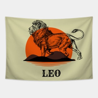 Fierce Leo Zodiac Sign Tapestry