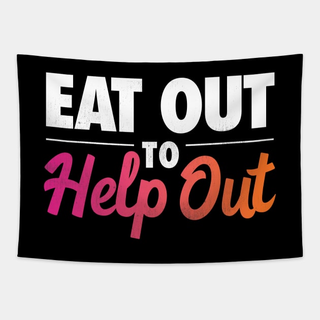 Eat Out to Help Out Tapestry by zeeshirtsandprints