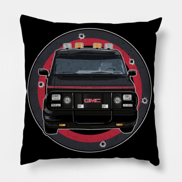 A Team Van, (B A's Vantura) Pillow by BOEC Gear