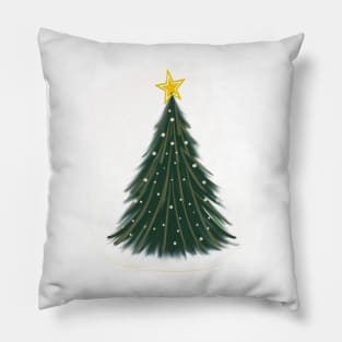 Holly Jolly Christmas Tree Pillow