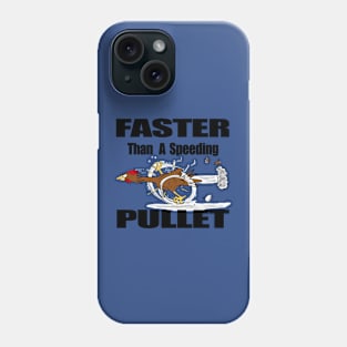 Funny running chicken cartoon Phone Case