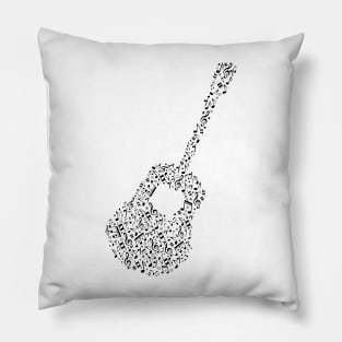 music notes guitar Pillow