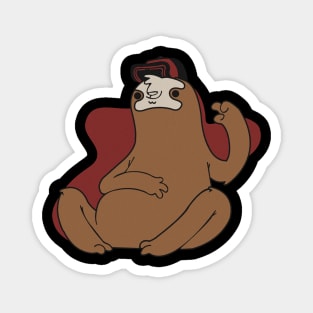 Hip Sloth Lazing Around Graphic Novelty Shirt Magnet