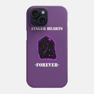 Finger Hearts Forever Purple Phone Case