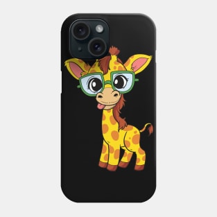 Cute Little Nerd Giraffe Animal Phone Case