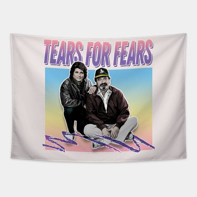 Tears For Fears / 80s Aesthetic Meme Parody Design Tapestry by DankFutura