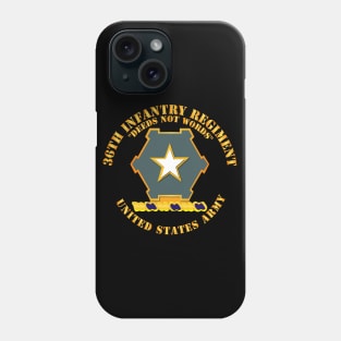 36th Infantry Regt DUI - Deeds not words - US Army Phone Case