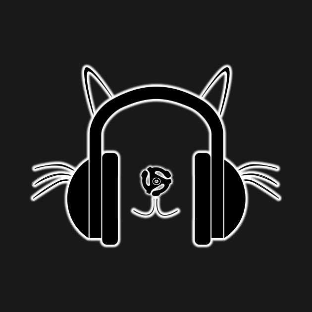 Cat Headphones Logo by Basement Mastermind Cats TShirt TeePublic