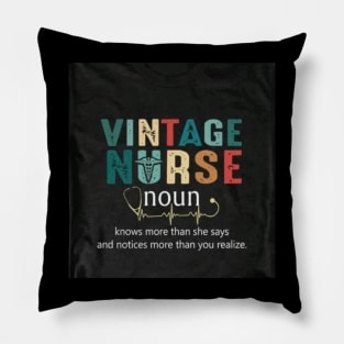 Vintage nurse noun Pillow