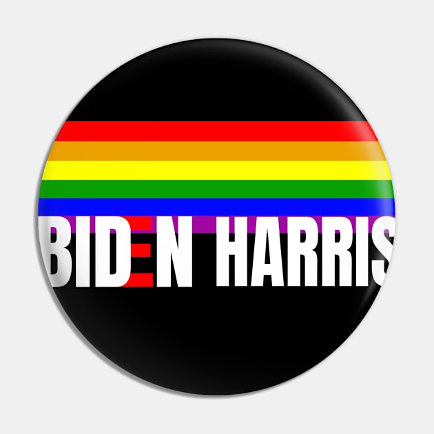 Biden Harris LGBT Pride Flag, Vote Biden Harris President, Joe And Kamala Supporter, 2020 Rainbow Pride LGBT Shirt Pin by NooHringShop