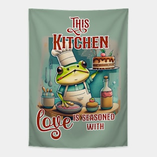 kitchen frog chef Tapestry