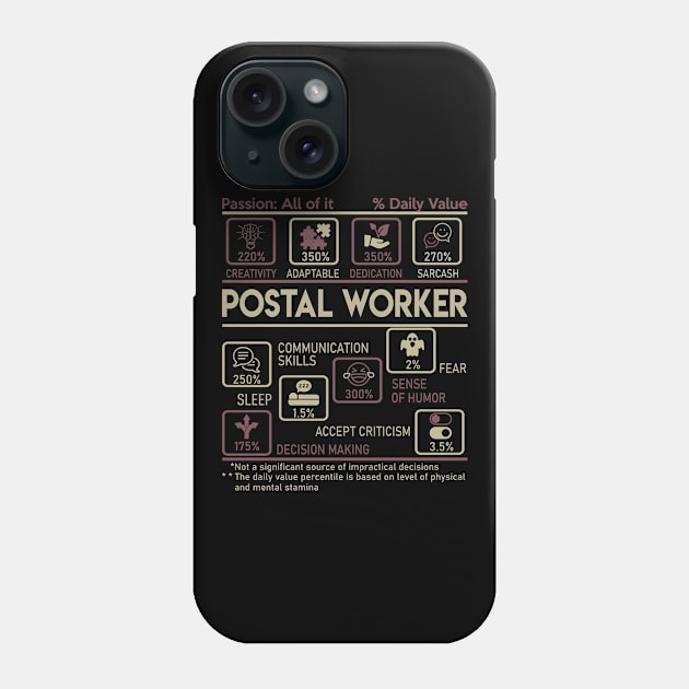 Postal Worker T Shirt - Multitasking Daily Value Gift Item Tee Phone Case by candicekeely6155