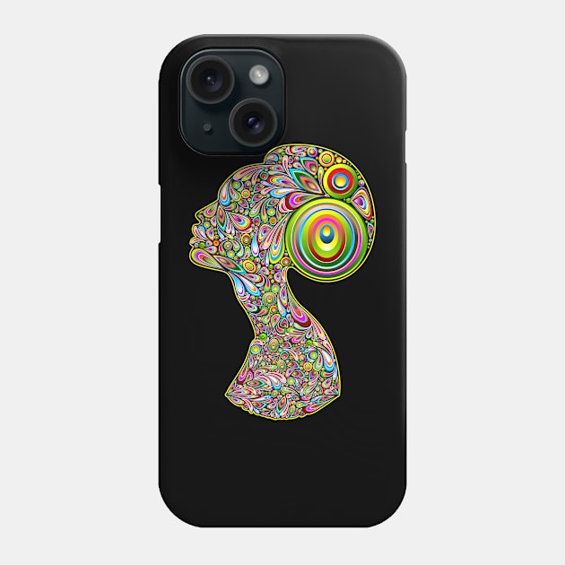 Woman Abstract Beauty Psychedelic Portrait Phone Case by BluedarkArt