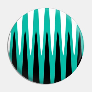Wave Design Teal Pin