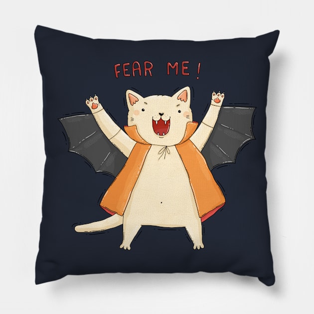 Fear Me! Pillow by Tania Tania