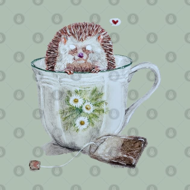 Hedgie Tea by Animal Surrealism