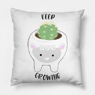 keep growing cactus sheep Pillow