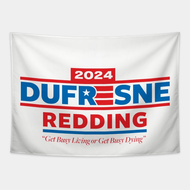 Dufresne Redding 2024 Tapestry by MindsparkCreative