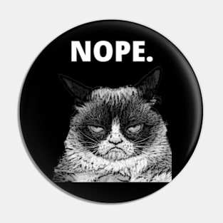 Nope Cat Angry Meme Pin