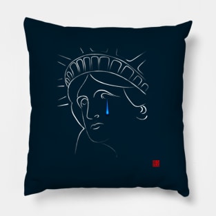 Statue Of Liberty Crying Pillow