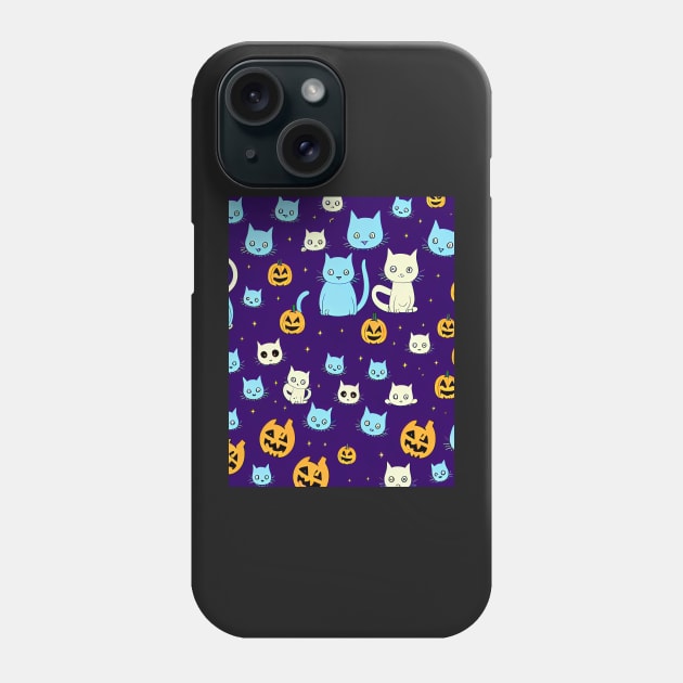 cat halloween pumpkins cut Phone Case by ComicsFactory