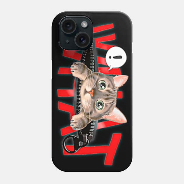 Surprise Kitty Phone Case by HARKO DESIGN