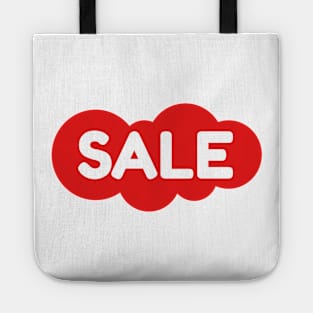 sale bubble red background Tote