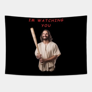 Jesus watching you Tapestry