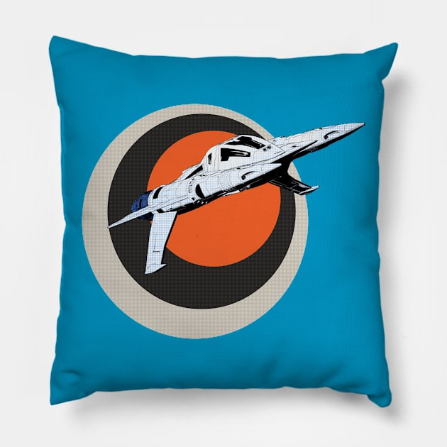 Earth Force Star-Fighter Pillow by SimonBreeze