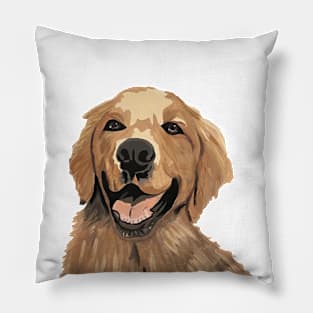 Golden Retriever Painting Pillow