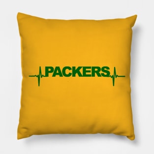 packers heartbeat green T-shirt Pillow