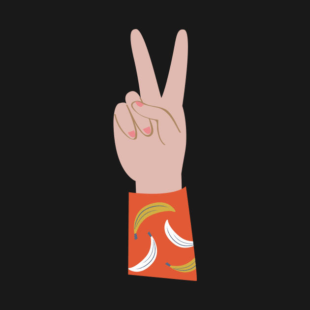 Peace Hands 4 by Rosalind Maroney Illustration