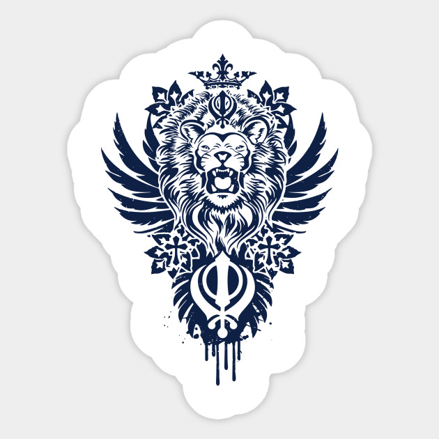 Khanda Lion Lion Sticker Teepublic