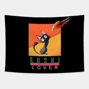 Cat that loves sushi Tapestry
