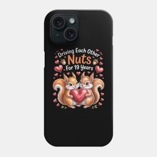 Couples Married 19 Year Funny 19th Wedding Anniversary Phone Case