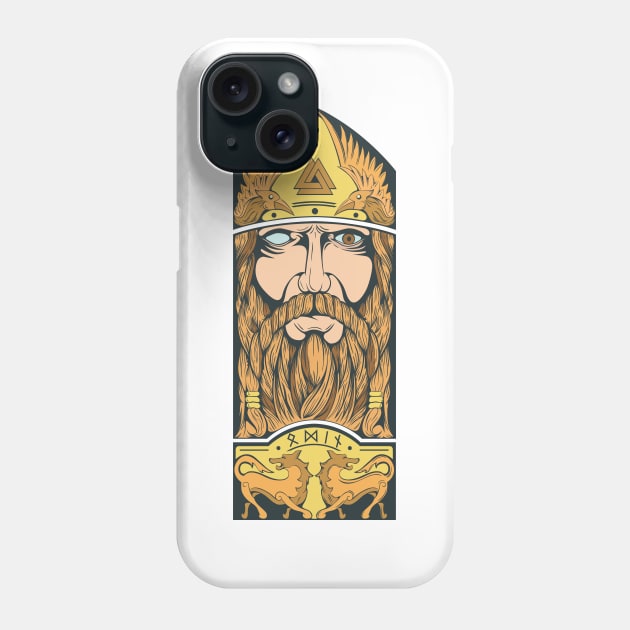 Odin and wolves Phone Case by TOTEM clothing