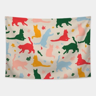 Pastel Matisse Cats Tapestry