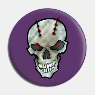 Rock Star Skull Pin