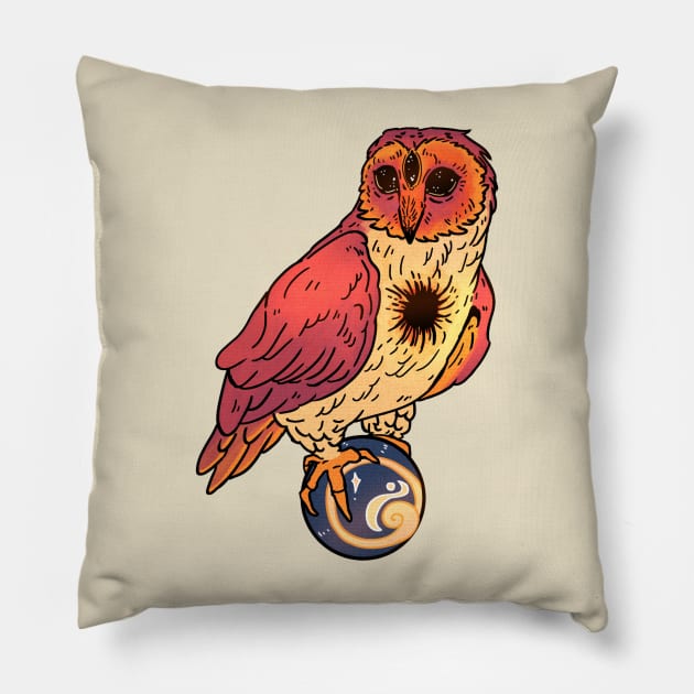 Witch Owl - Sphere Pillow by INOGArt