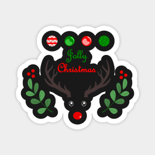 Jolly Christmas reindeer, hohoho Magnet