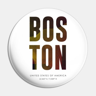 Boston City typography Pin