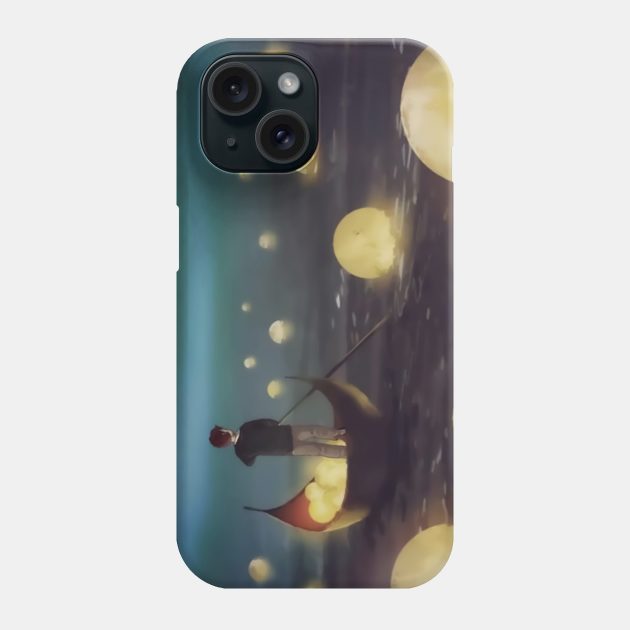 Row In The Sea Of Moon Phone Case by TheBalestvictus