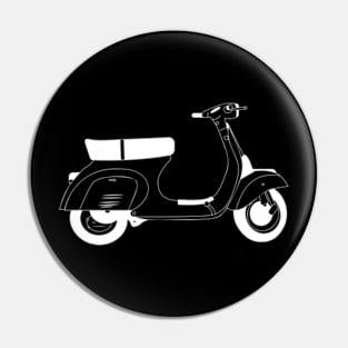 Vespa 50 Special White Outline Pin