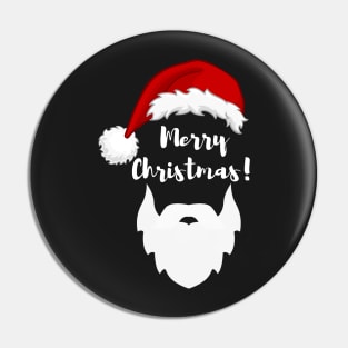 Funny Santa Beard Costume - White Fake Beard Christmas - Santa Claus Beard Costume - Merry Christmas Everyone Santa Pin