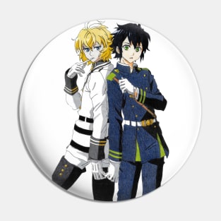 Mika and Yuu - Owari no seraph Pin